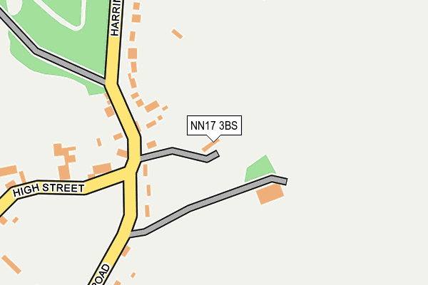 NN17 3BS map - OS OpenMap – Local (Ordnance Survey)