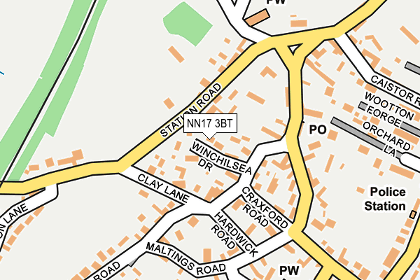 NN17 3BT map - OS OpenMap – Local (Ordnance Survey)
