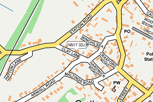 NN17 3DJ map - OS OpenMap – Local (Ordnance Survey)