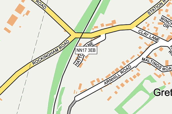 NN17 3EB map - OS OpenMap – Local (Ordnance Survey)
