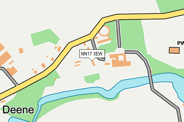 NN17 3EW map - OS OpenMap – Local (Ordnance Survey)