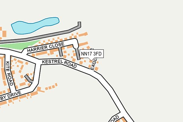 NN17 3FD map - OS OpenMap – Local (Ordnance Survey)