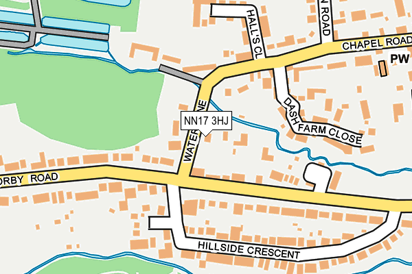 NN17 3HJ map - OS OpenMap – Local (Ordnance Survey)