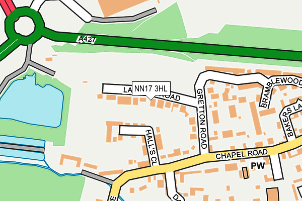 NN17 3HL map - OS OpenMap – Local (Ordnance Survey)