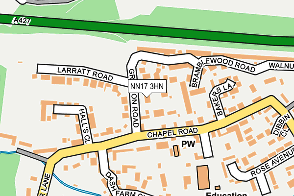 NN17 3HN map - OS OpenMap – Local (Ordnance Survey)