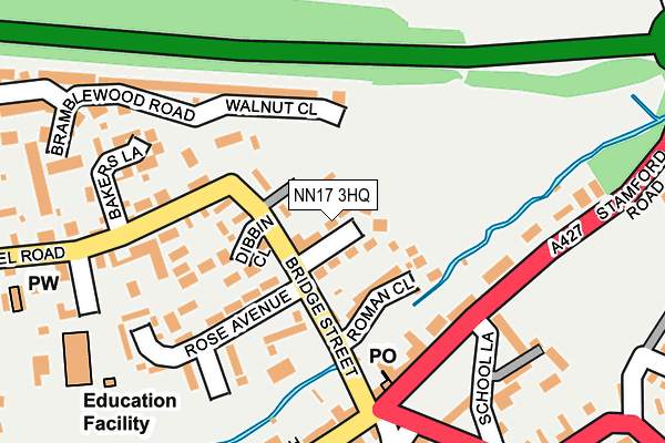 NN17 3HQ map - OS OpenMap – Local (Ordnance Survey)