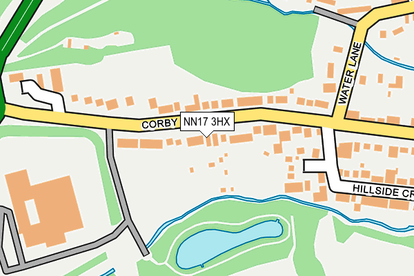 NN17 3HX map - OS OpenMap – Local (Ordnance Survey)
