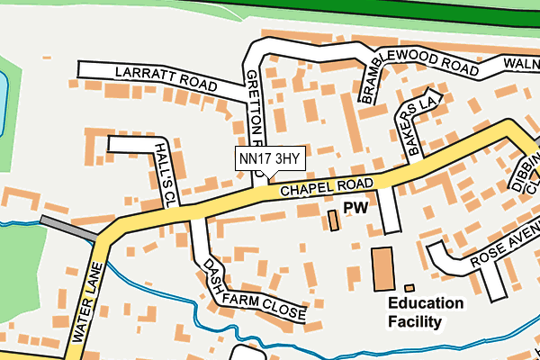 NN17 3HY map - OS OpenMap – Local (Ordnance Survey)