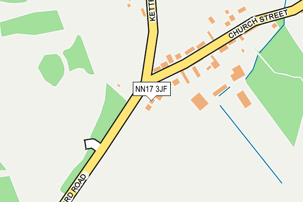 NN17 3JF map - OS OpenMap – Local (Ordnance Survey)