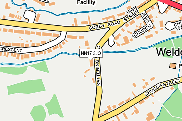 NN17 3JQ map - OS OpenMap – Local (Ordnance Survey)