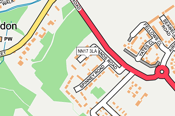 NN17 3LA map - OS OpenMap – Local (Ordnance Survey)