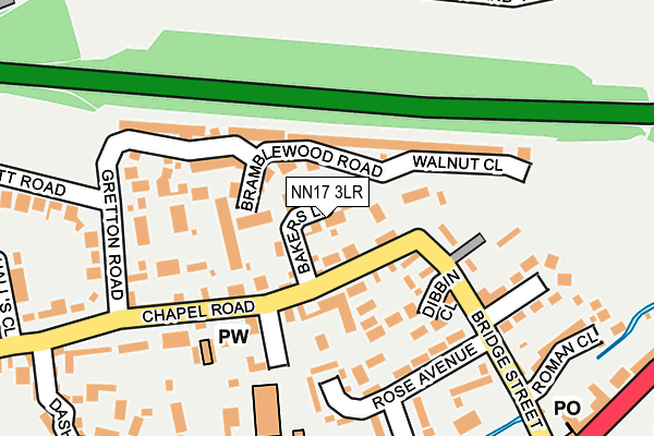 NN17 3LR map - OS OpenMap – Local (Ordnance Survey)