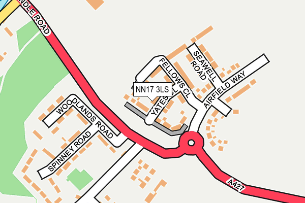 NN17 3LS map - OS OpenMap – Local (Ordnance Survey)