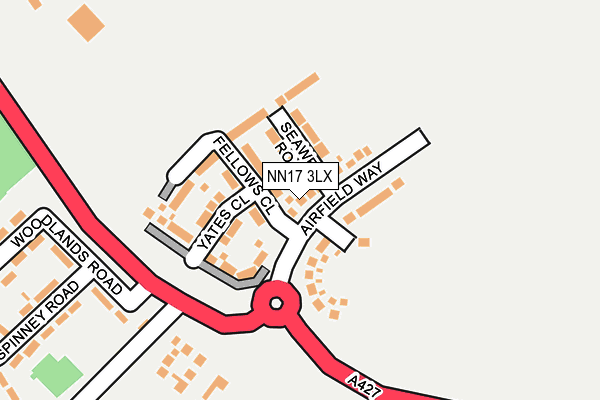 NN17 3LX map - OS OpenMap – Local (Ordnance Survey)