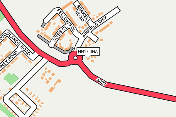 NN17 3NA map - OS OpenMap – Local (Ordnance Survey)