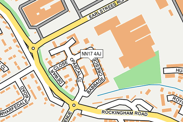 NN17 4AJ map - OS OpenMap – Local (Ordnance Survey)