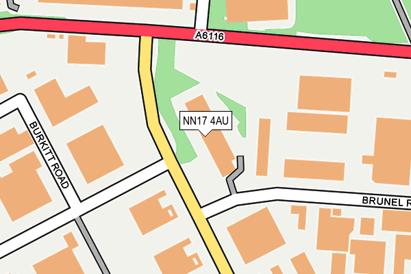 NN17 4AU map - OS OpenMap – Local (Ordnance Survey)