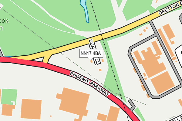 NN17 4BA map - OS OpenMap – Local (Ordnance Survey)