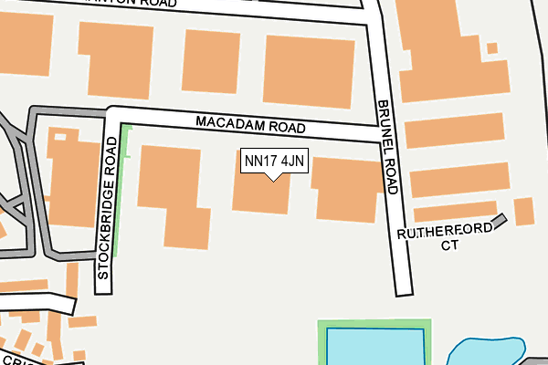 NN17 4JN map - OS OpenMap – Local (Ordnance Survey)
