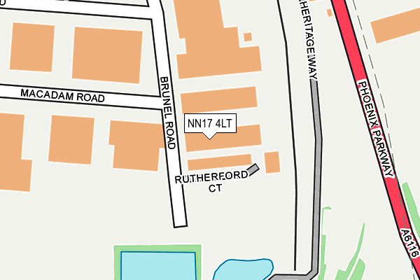 NN17 4LT map - OS OpenMap – Local (Ordnance Survey)