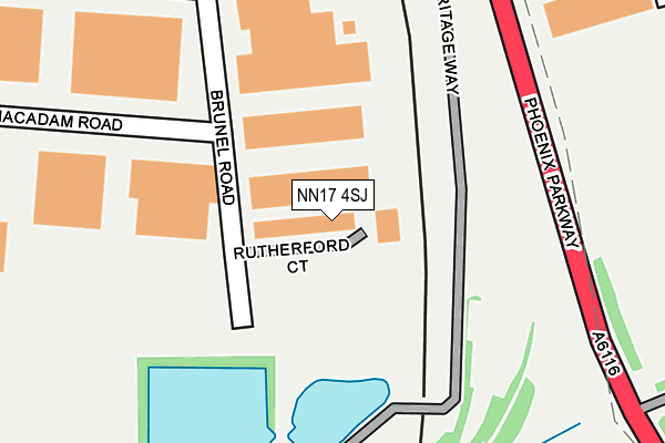 NN17 4SJ map - OS OpenMap – Local (Ordnance Survey)