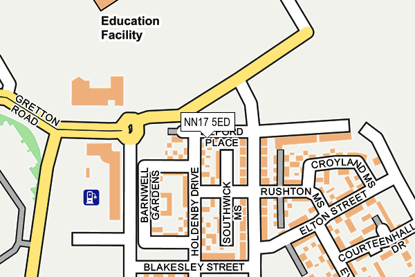 NN17 5ED map - OS OpenMap – Local (Ordnance Survey)