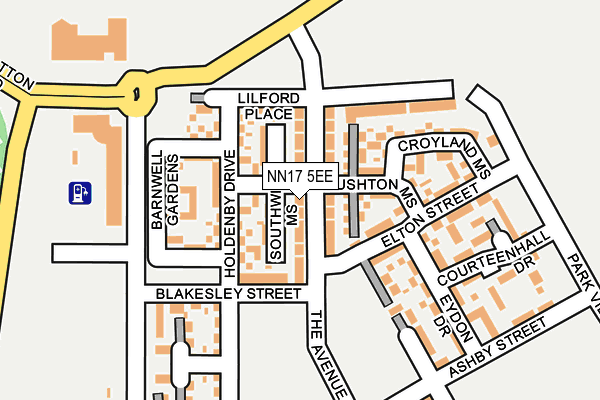 NN17 5EE map - OS OpenMap – Local (Ordnance Survey)