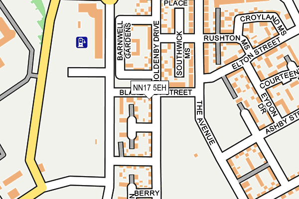 NN17 5EH map - OS OpenMap – Local (Ordnance Survey)