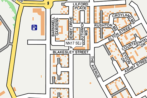 NN17 5EJ map - OS OpenMap – Local (Ordnance Survey)