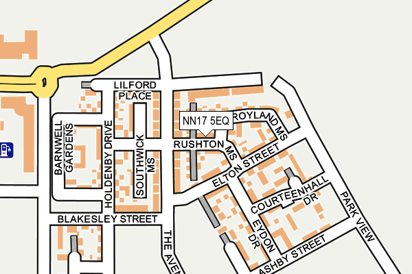 NN17 5EQ map - OS OpenMap – Local (Ordnance Survey)
