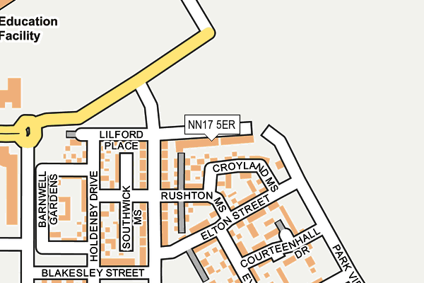 NN17 5ER map - OS OpenMap – Local (Ordnance Survey)