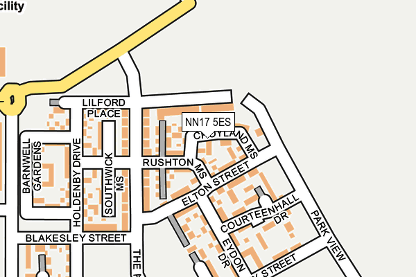 NN17 5ES map - OS OpenMap – Local (Ordnance Survey)