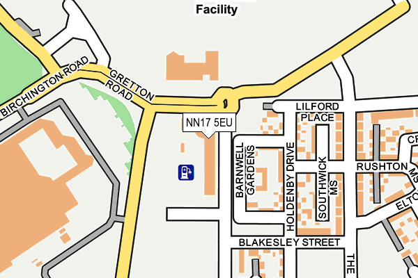 NN17 5EU map - OS OpenMap – Local (Ordnance Survey)