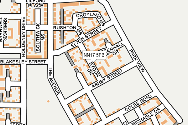 NN17 5FB map - OS OpenMap – Local (Ordnance Survey)
