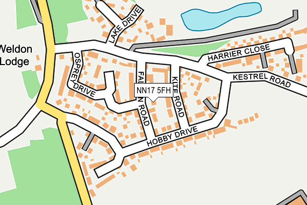 NN17 5FH map - OS OpenMap – Local (Ordnance Survey)
