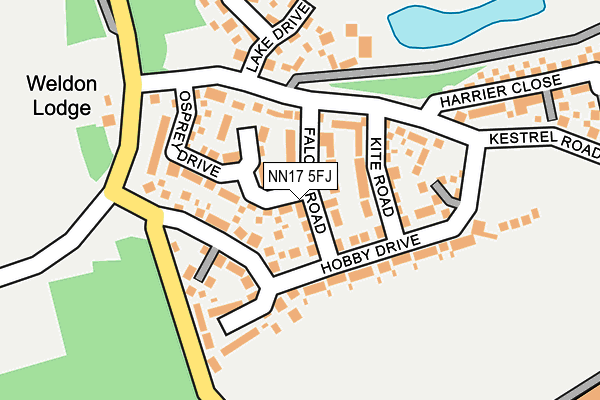 NN17 5FJ map - OS OpenMap – Local (Ordnance Survey)