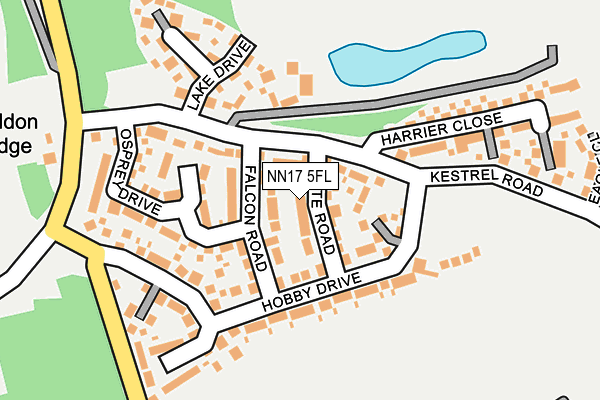 NN17 5FL map - OS OpenMap – Local (Ordnance Survey)