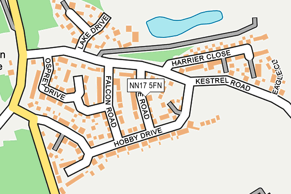 NN17 5FN map - OS OpenMap – Local (Ordnance Survey)