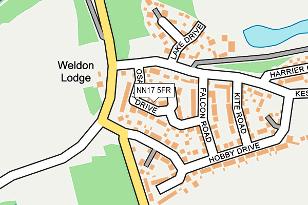 NN17 5FR map - OS OpenMap – Local (Ordnance Survey)