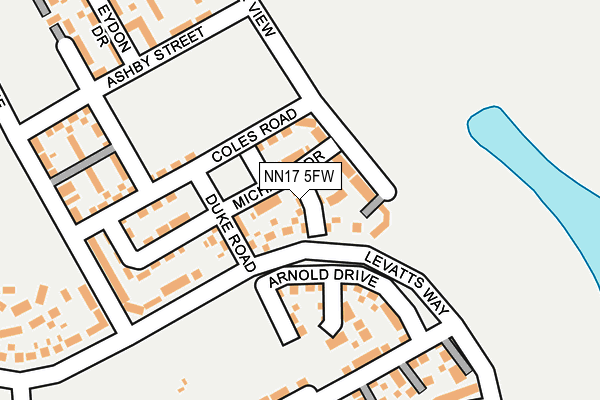NN17 5FW map - OS OpenMap – Local (Ordnance Survey)