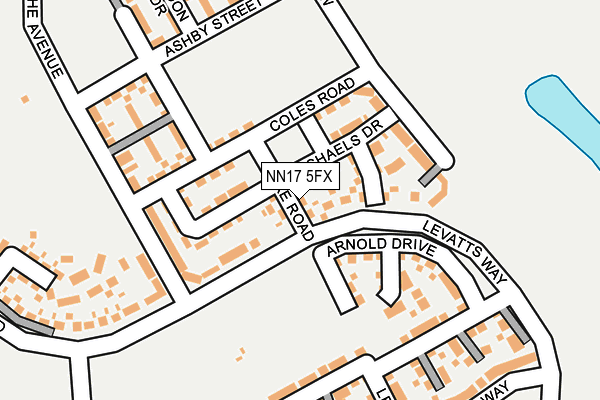 NN17 5FX map - OS OpenMap – Local (Ordnance Survey)