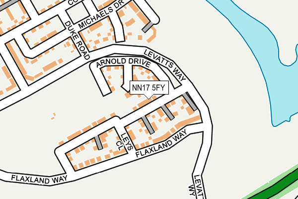 NN17 5FY map - OS OpenMap – Local (Ordnance Survey)