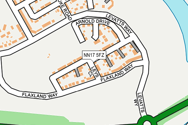 NN17 5FZ map - OS OpenMap – Local (Ordnance Survey)