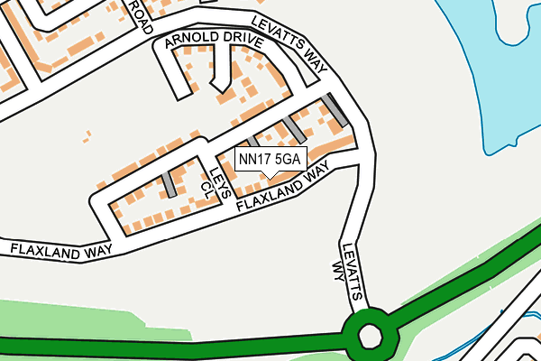 NN17 5GA map - OS OpenMap – Local (Ordnance Survey)