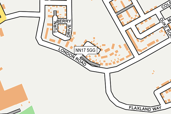NN17 5GG map - OS OpenMap – Local (Ordnance Survey)