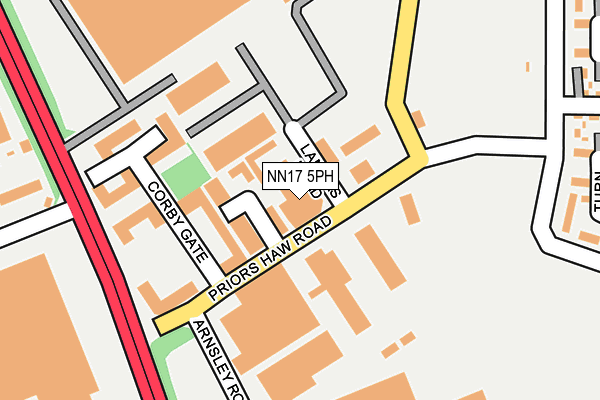 NN17 5PH map - OS OpenMap – Local (Ordnance Survey)