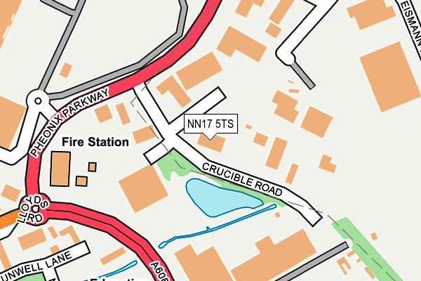 NN17 5TS map - OS OpenMap – Local (Ordnance Survey)