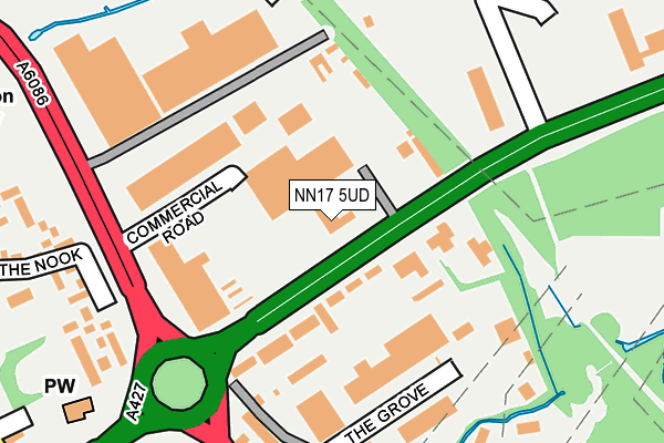 NN17 5UD map - OS OpenMap – Local (Ordnance Survey)