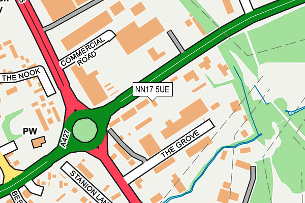 NN17 5UE map - OS OpenMap – Local (Ordnance Survey)