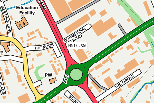 NN17 5XG map - OS OpenMap – Local (Ordnance Survey)